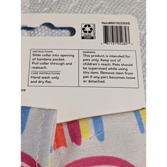 VIBRANT LIFE Dog Bandana, Rainbow, XS/S - Picture 4 of 5